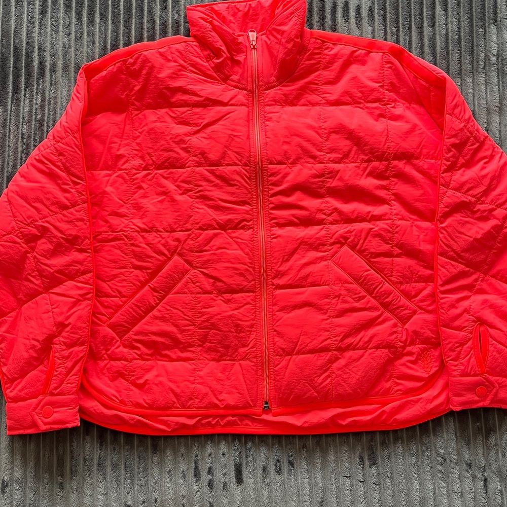 FP Movement by Free People Neon coral Puffer Jacket.new but no tag